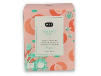 pohled na krabičku Paper & Tea Perfect Day BIO 15×2,5g | Bílý & zelený čaj s broskví a mangem