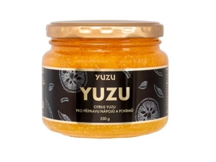 pohled na sklenici Yuzu Originál 550g | 74% yuzu, veganské, bez medu | Prémiový citrus