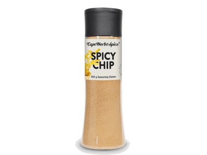 pohled na Cape Herb & Spice Spicy Chip Shaker 360g – Pikantní koření na hranolky a brambory