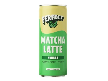 plechovka PerfectTed  Matcha Latte Vanilla  Ready-to-drink  250 ml