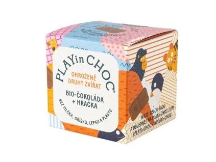 PLAYin CHOC BIO čokoláda ohrožená zvířata