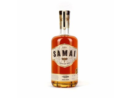 Láhev zlatého rumu SAMAI Gold – čelní pohled