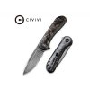 Civivi elementum c907c ds3 copper shred carbon fiber damascus nůž s logem výrobce civivi