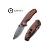 Civivi pintail c2020ds 2 cuibourtia wood damascus zavřený a otevřený nůž