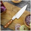 nůž kuchyňský nůž 155 mm Dellinger Essence Panička na dřevěném prkénku