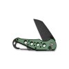 CIVIVI Pragma Green C23062B-3 – napůl otevřený EDC nůž, pohled z boku