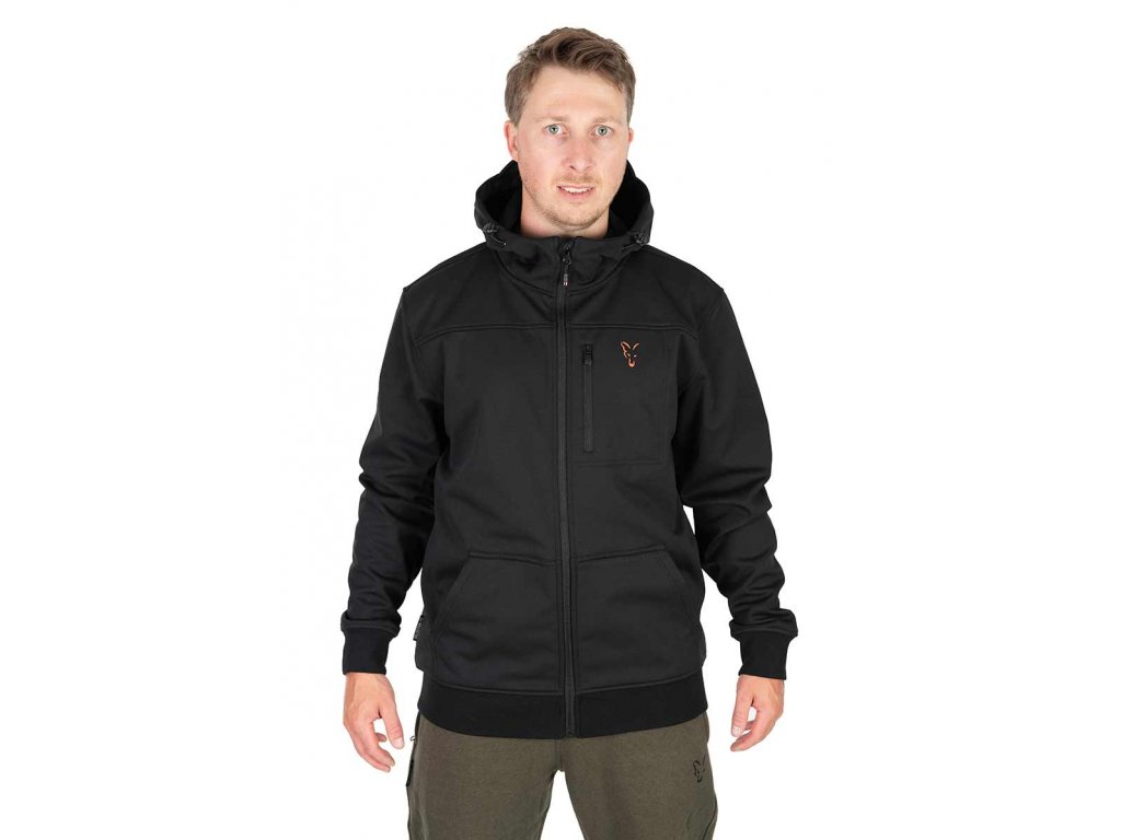 Fox black orange softshell jacket best sale