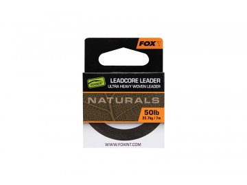 cac821 fox naturals leadcore leader 7m 50lb box