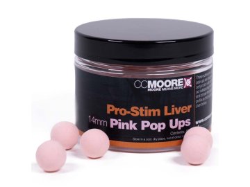 cc moore plovouci boilie pro stim liver pink pop ups 14 mm 45 ks