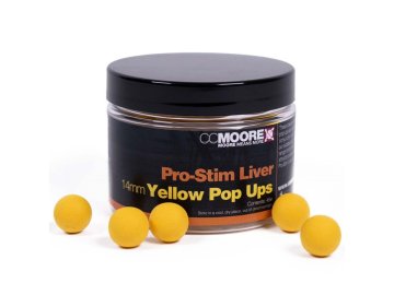 cc moore plovouci boilie pro stim liver yellow pop ups 14 mm 45 ks