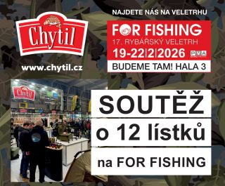 SOUTĚŽ: Vyhrajte balíček vstupenek na For Fishing 2026! Chcete se zúčastnit největšího rybářského veletrhu roku v Praze?...