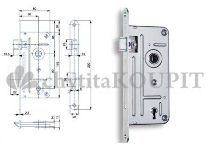 Zámek HOBES 548A BB 90/80 P-L