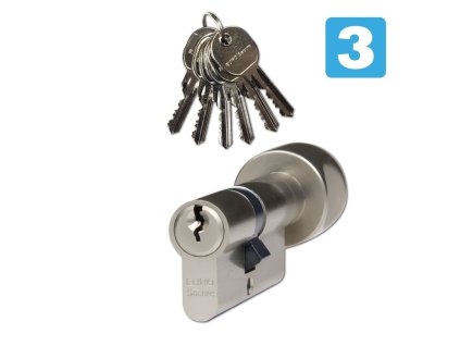 Bezpečnostní knoflíková 6stavítková vložka RICHTER ES.35/45K.NI