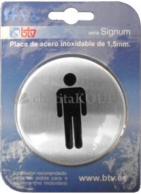 BTV Piktogram WC páni 75mm nerez