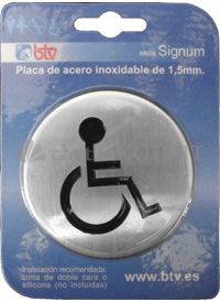 BTV Piktogram WC invalidé 75mm nerez