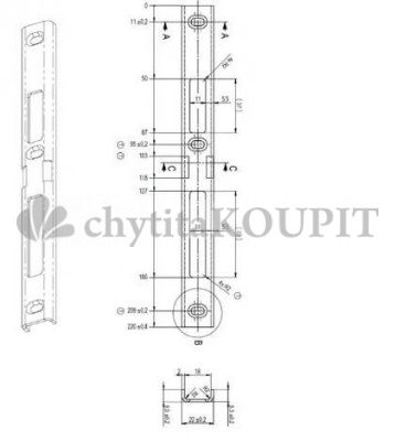 ASSA ABLOY Zámek FAB protiplech rovný LPS - pro SZ zámky