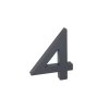 Hliníkové číslo 4 v „3D“ provedení