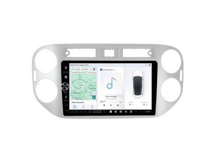 Autorádio 9" Android DUDU015 Volkswagen Tiguan / světle šedý rámeček