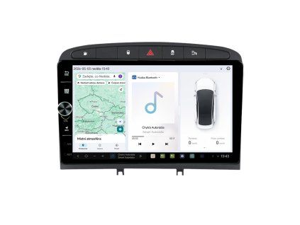 Autorádio 9" Android DUDU062 Peugeot 408 / 308 / RCZ / černý rámeček
