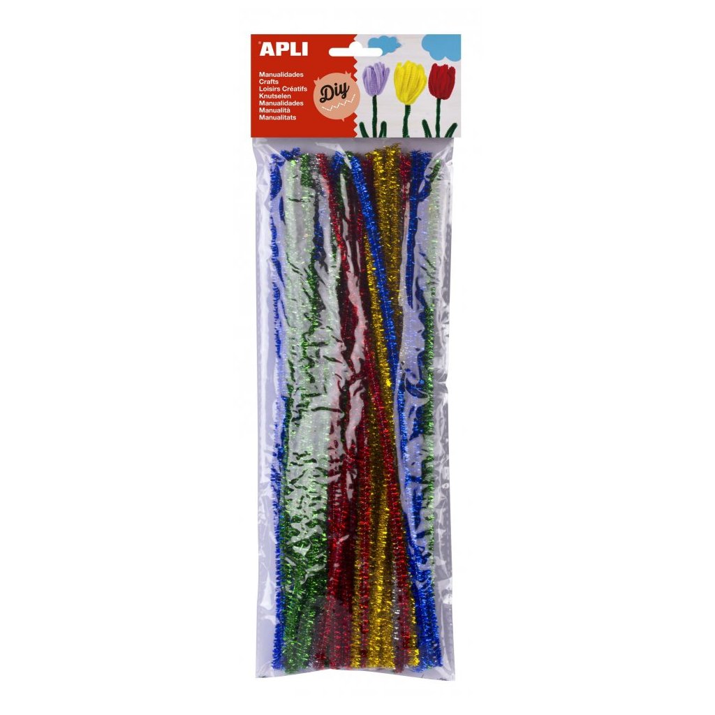 Barevné drátky na tvoření - Apli - třpytky 50 ks