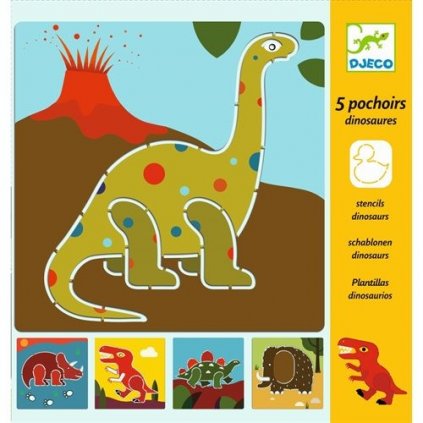 Šablony na kreslení - Djeco - Dinosauři
