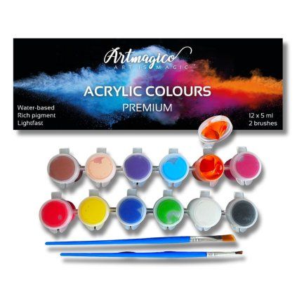107 akrylove barvy 12 x 5 ml