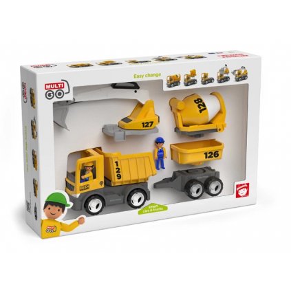 efko - MultiGO build set - figurky Igráčků stavařů s auty