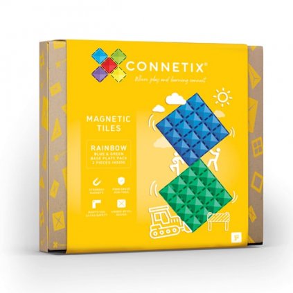 Connetix - Magnetická základna 2 díly - modrá a zelená