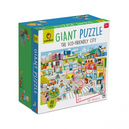 Ludattica - Obří podlahové puzzle Město EKO MĚSTO - Giant puzzle