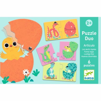 Djeco - Duo Puzzle - Funny eggs