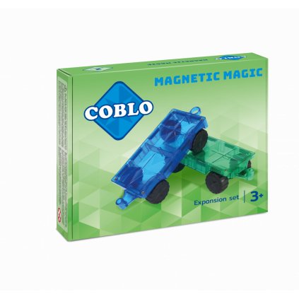 COBLO - Magnetická stavebnice podvozek pro auta - 2ks