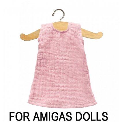 Minikane -mušelínové šaty Iva - světle růžové