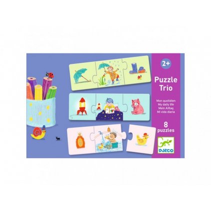 Djeco - Puzzle trio - Můj den