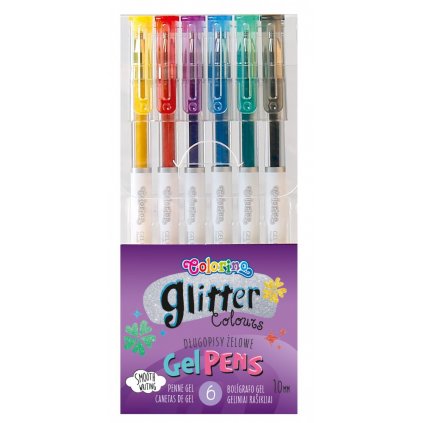 Colorino - gelové rollery se třpytkami, 6 barev