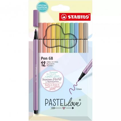 Stabilo - fixy PEN pastelové 12ks