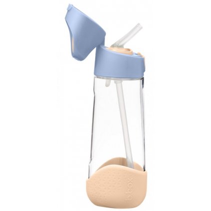 b.box - Láhev na pití s brčkem 600 ml - broskvová