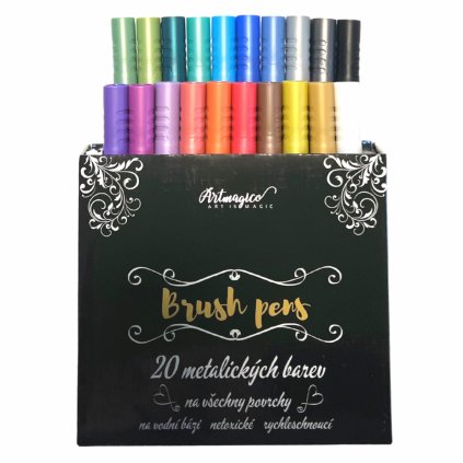 Artmagico - Brush pens 20 ks metalické odstíny | 80340