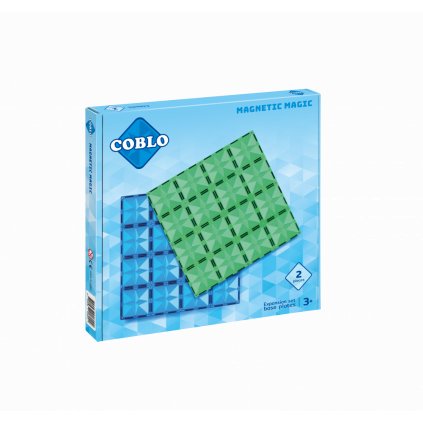 COBLO - Magnetická základna 2 díly - Classic - modrá a zelená