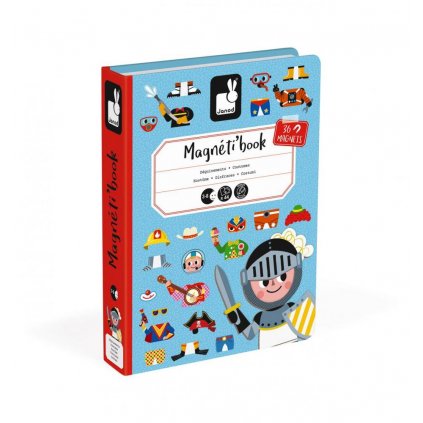 Janod - Magnetická kniha plná magnetů  - Oblékání chlapci