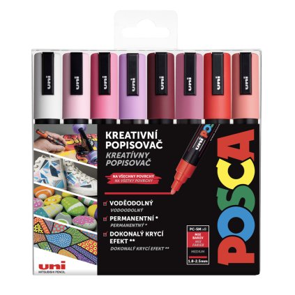 sada posca fixu teplé odstíny LOVE