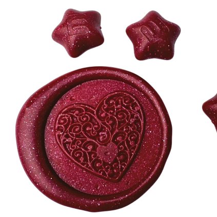 3996 creatissimo vosk pro peceteni ve tvaru hvezdicky metalicka cervena 50 g