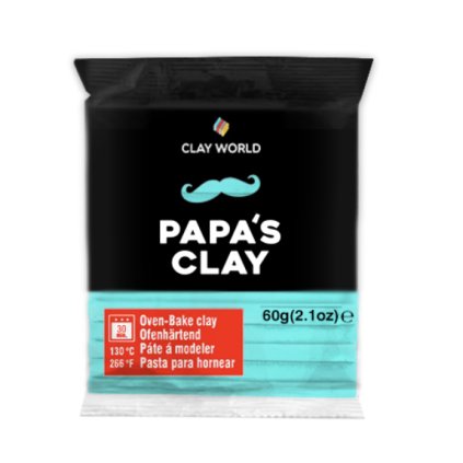 5363 papa s clay polymerova hmota 60 g tyrkysova