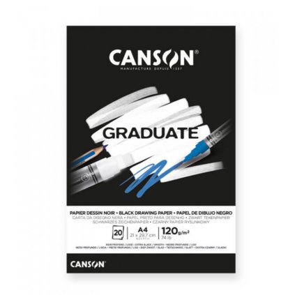 918 canson graduate drawing black skicak lep a4 120g