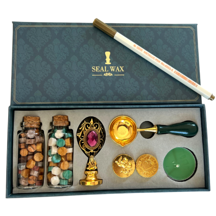 1524 sada na peceteni v darkove krabicce zelena