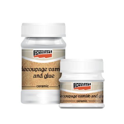 2642 pentart lak a lepidlo na decoupage na keramiku 50 ml
