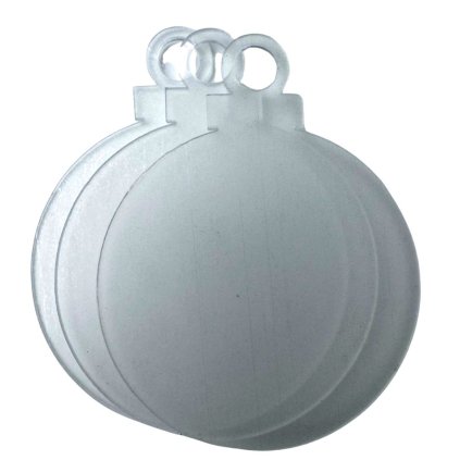 3933 creatissimo vanocni banka akrylova cira na zaveseni 10 cm 3ks