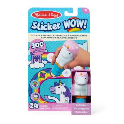 Sticker WOW! Obrázková knížka s razítkovačem - Jednorožec