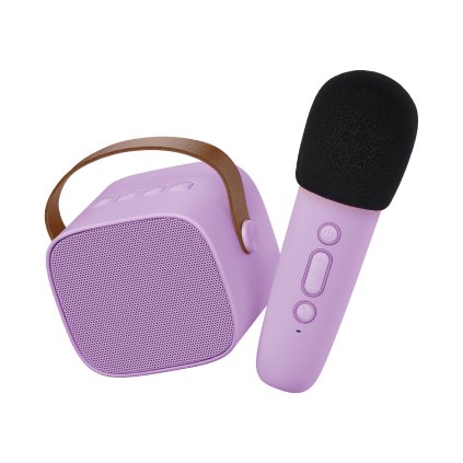 La Larma-Bluetooth Karaoke set mikrofón a reproduktor Fialový