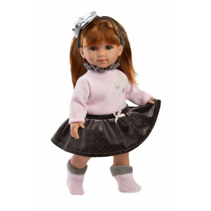 Llorens 53551 NICOLE - realistická panenka s měkkým látkovým tělem - 35 cm