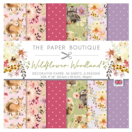 Dekorativní papír - The Paper Boutique - Wildflower Woodland Collection - 8 x 8"